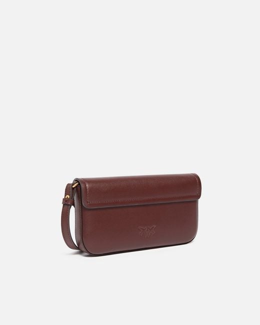 Pinko Purple Saddle Flat Medium Shoulder Bag