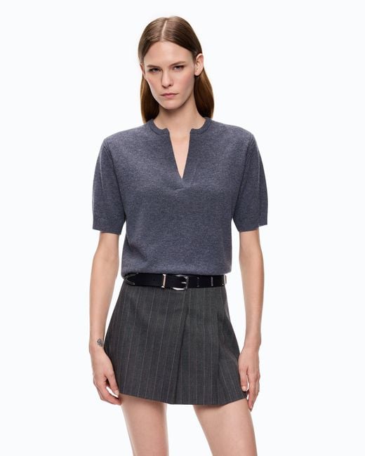 Pinko Blue V-Neck Sweater