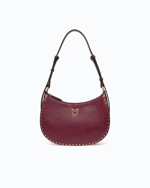 Pinko Purple Mini Half Moon Shoulder Bag