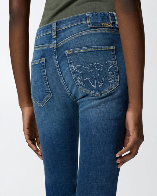 Pinko Blue Flared Stretch Denim Jeans