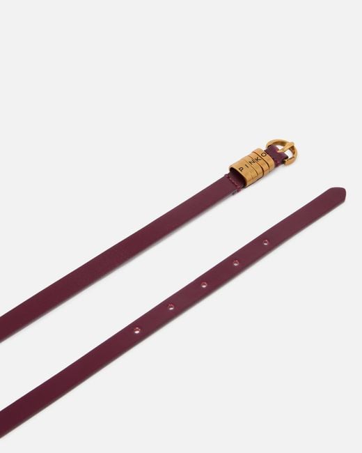 Pinko White 1.2-Cm Belt With Lettering Logo