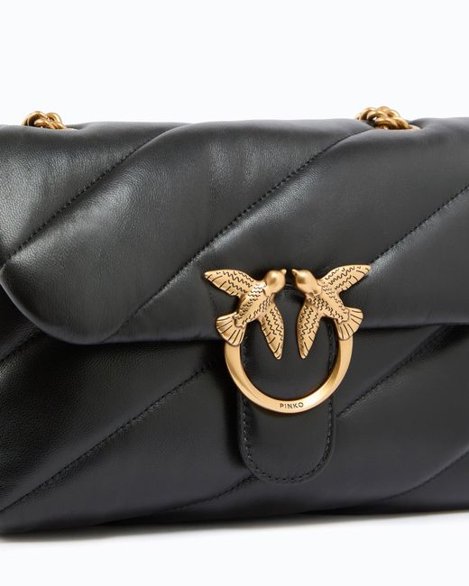 Pinko Black Classic Love Bag Puff Maxi Quilt