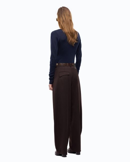 Pinko Brown Barrel-Fit Trousers