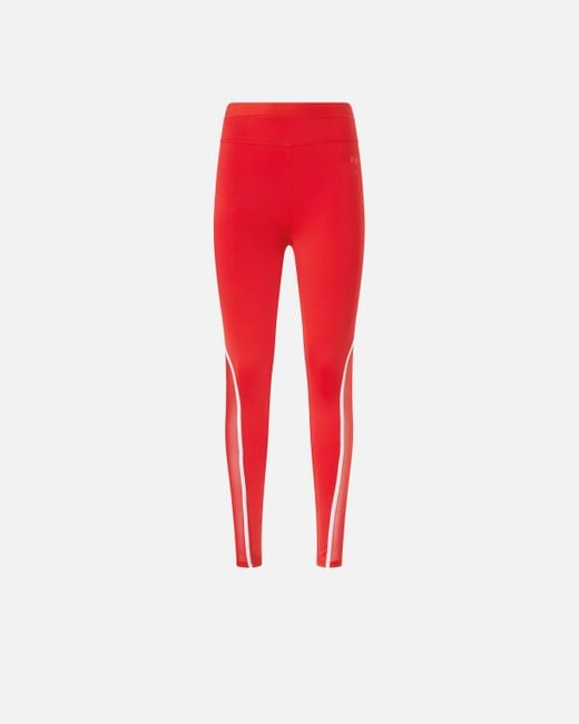 Pinko Red Leggings With Sheer Inserts