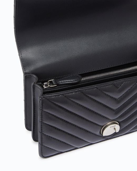 Pinko White Mini Love Bag One Chevron
