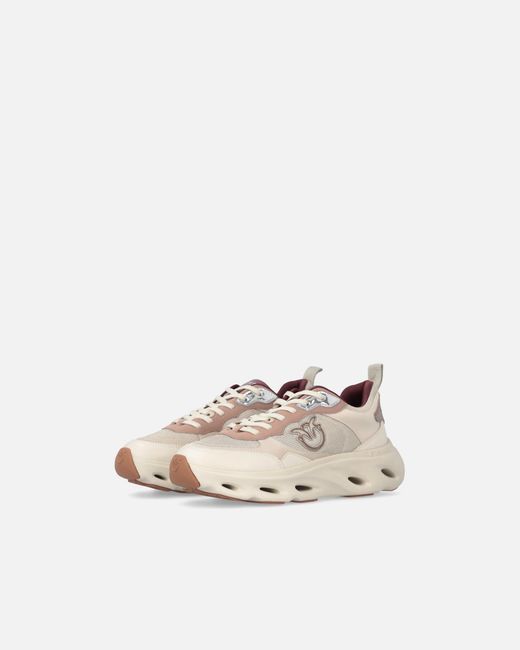 Pinko White Sneakers With Love Birds Logo