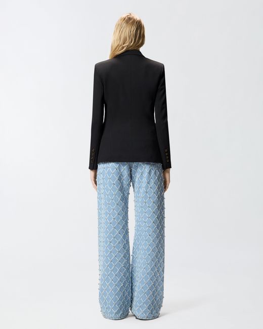 Pinko Black Fitted Jacket With-Coloured Buttons