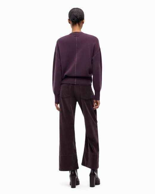 Pinko Purple Wool And Cashmere Cardigan