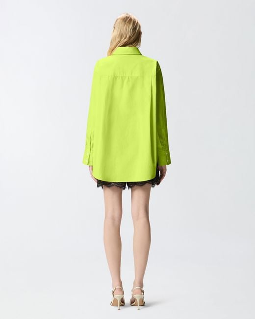 Pinko Yellow Cotton Poplin Shirt