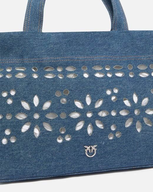 Pinko Blue Medium Shopper Bag