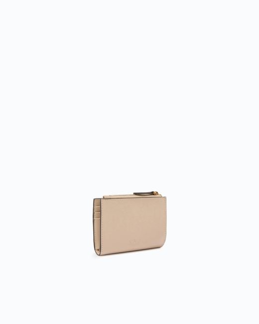 Pinko White Small Smooth Leather Wallet With Logo