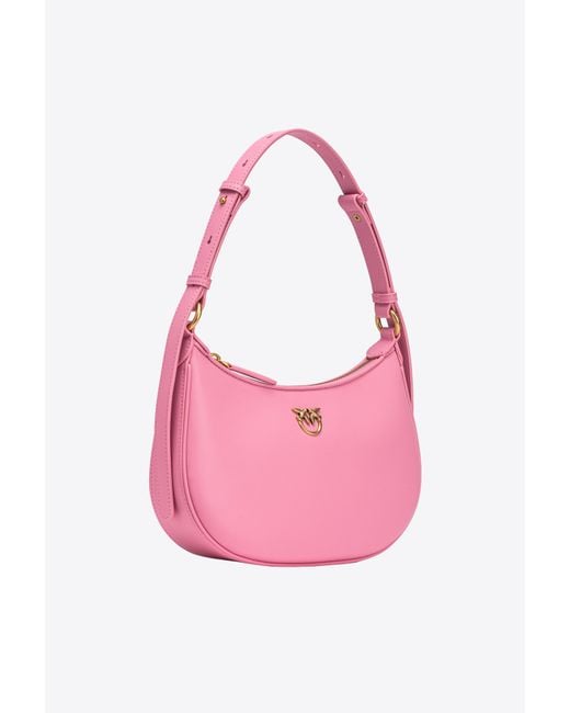 Mini Love Bag Half Moon Simply di Pinko in Pink