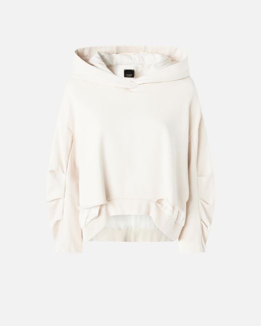 Sudadera Oversize Con Detalles De Sarga Pinko de color White
