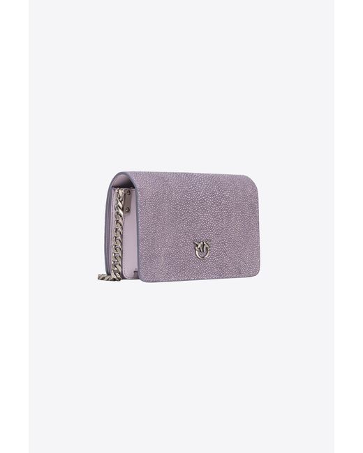 Pinko Purple Galleria Stingray Mini Love Bag Click