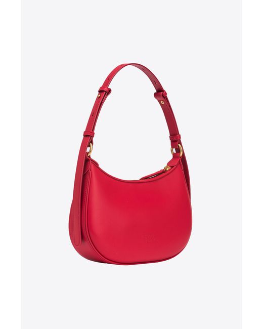 Pinko Red Mini Love Bag Half Moon Simply