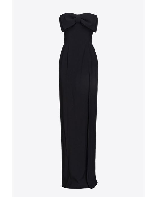 Pinko Black Long Dress With Bow