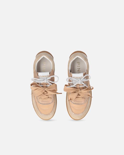 Pinko White Sneakers With Double Laces