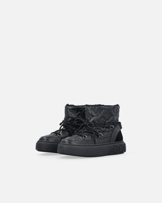 Pinko White Quilted Boots With Love Birds Logo