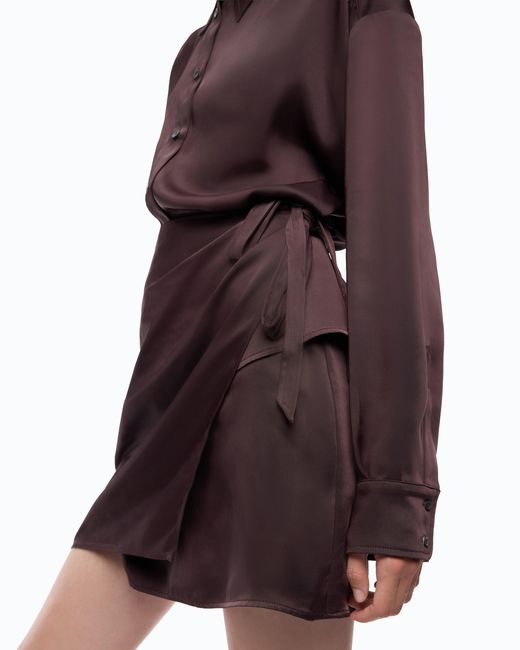 Pinko Brown Mini Dress With Button Fastening