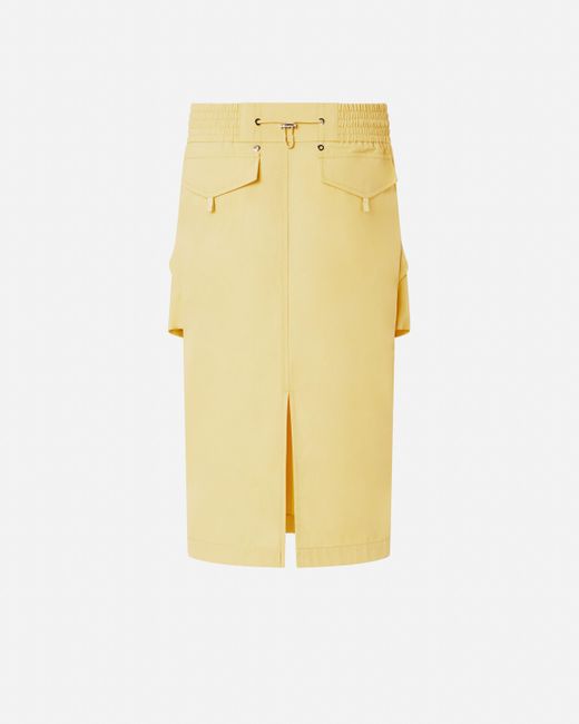 Pinko Yellow Pencil Skirt With Maxi Pockets
