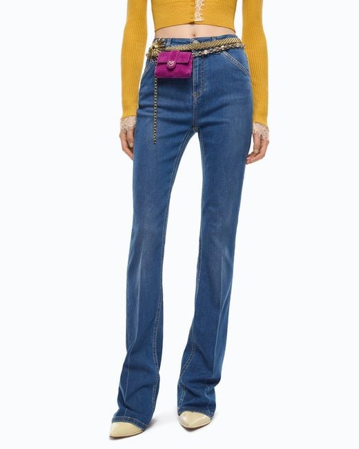 Pinko Blue Flare-Fit Five-Pocket Jeans