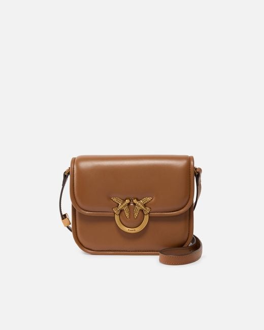Pinko Brown Medium Shoulder Bag Love Bag Box