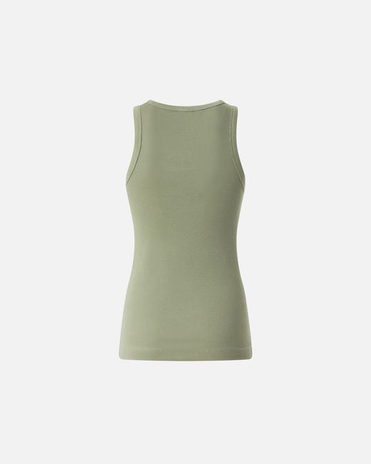 Pinko Green Vest Top With Love Birds Golden Detail
