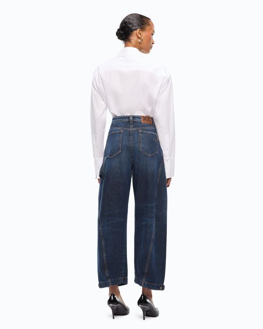 Pinko Blue Straight-Fit Jeans With Workwear Loop