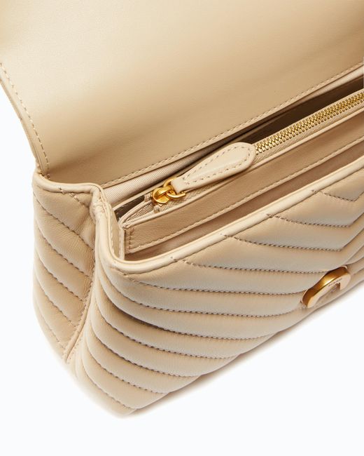 Pinko Natural Mini Handbag Lady Love Bag Puff Chevron