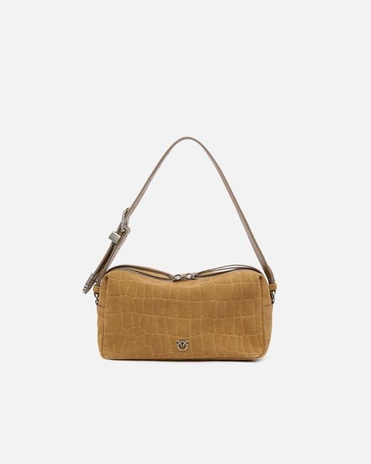 Pinko White Medium Crossbody Bowler Bag