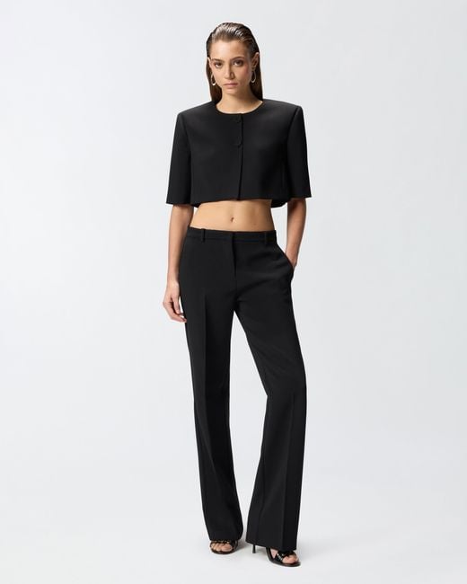 Pinko Black Spencer Jacket With Jewel Buttons