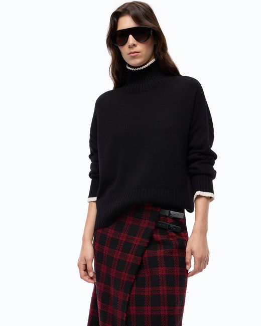 Pinko Black Wool And Cashmere Turtleneck Sweater