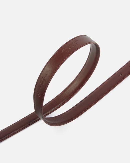 Pinko White Love Birds Thin Leather Belt 2Cm