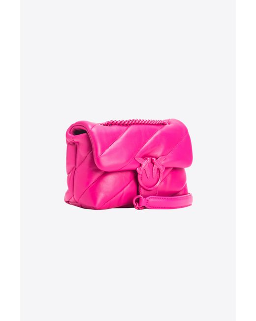 Pinko Pink Mini Love Bag Puff In Colour-block Nappa Leather