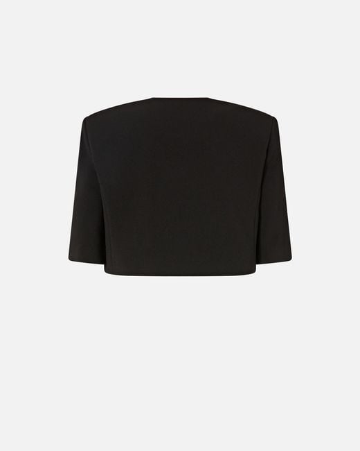 Pinko Black Spencer Jacket With Jewel Buttons