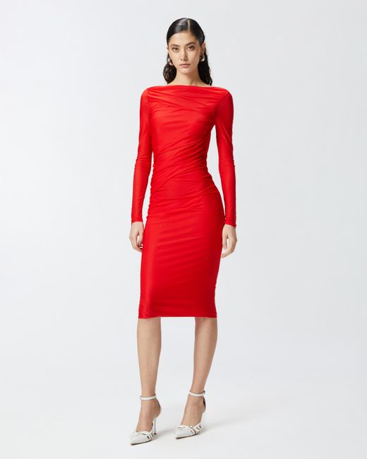 Abito Longuette Aderente di Pinko in Red