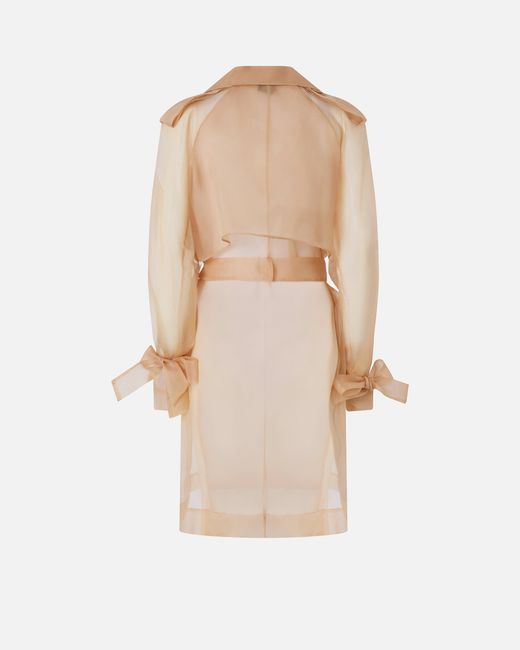 Pinko Natural Silk Organza Trench Coat