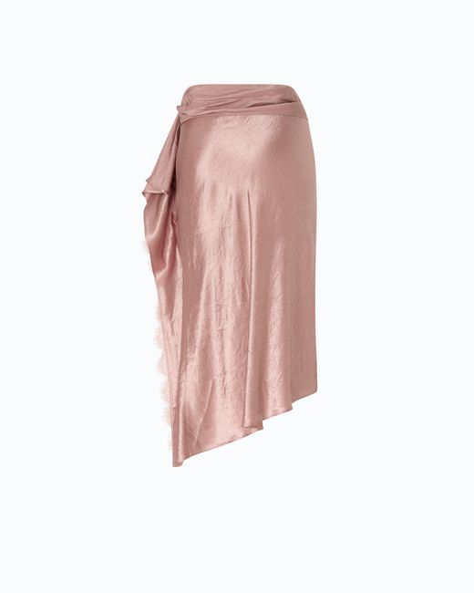 Pinko Pink Asymmetric Midi Skirt