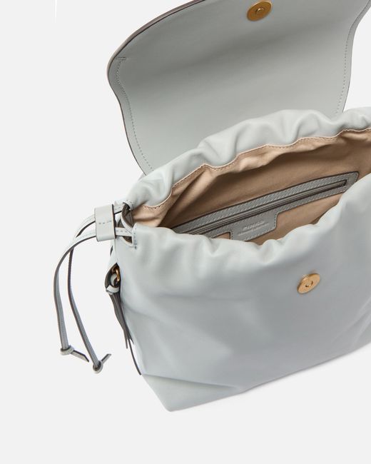 Pinko White Medium Saddle Backpack