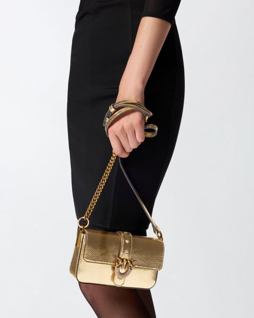 Borsa A Spalla Baby Love Bag One Slouchy di Pinko in Natural