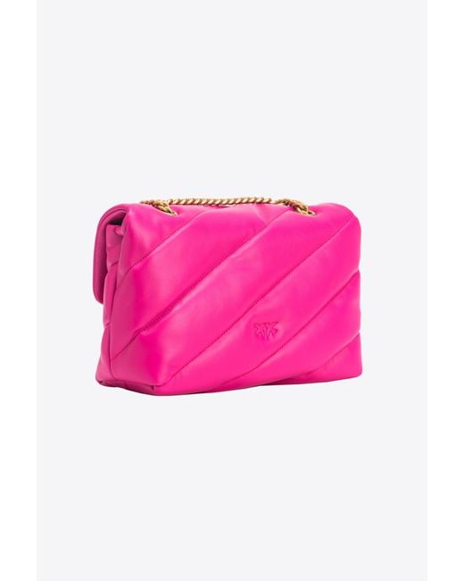 Classic Love Bag Puff Maxi Quilt di Pinko in Pink