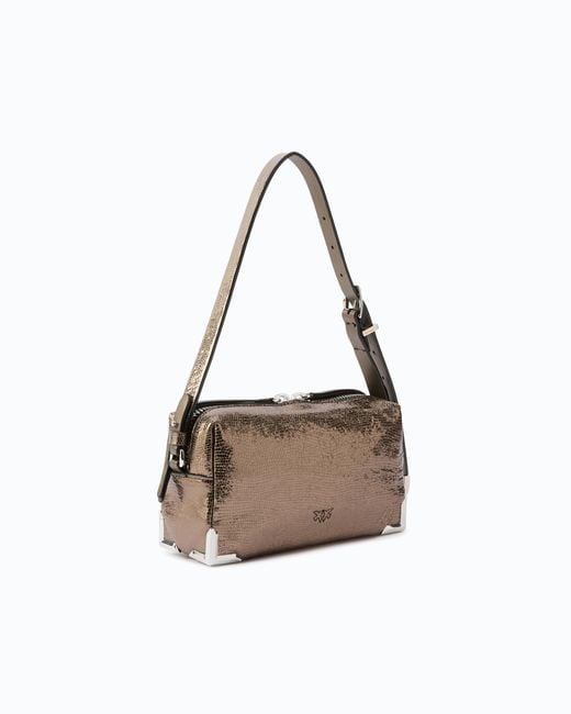 Pinko White Mini Crossbody Boston Bag