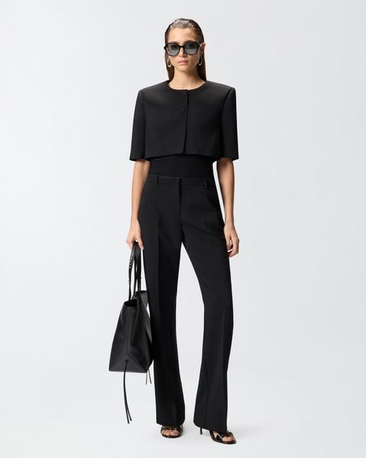 Pinko Black Spencer Jacket With Jewel Buttons