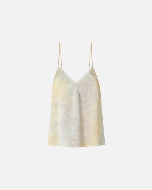 Pinko White Gradient Satin Top