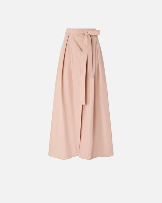 Pinko Pink Long Wrap Skirt With Bow