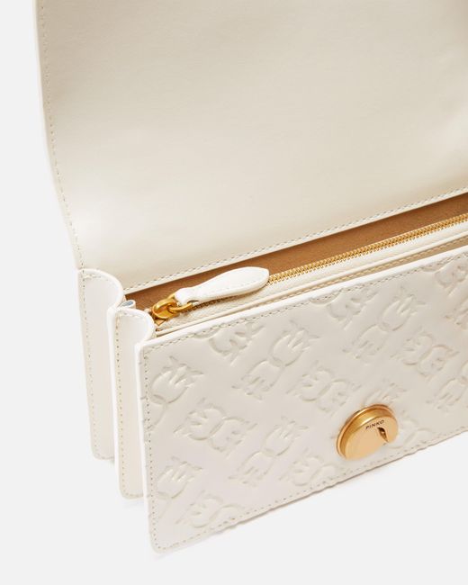 Pinko Natural Love Bag Mini Crossbody Bag With Imprimé Logo