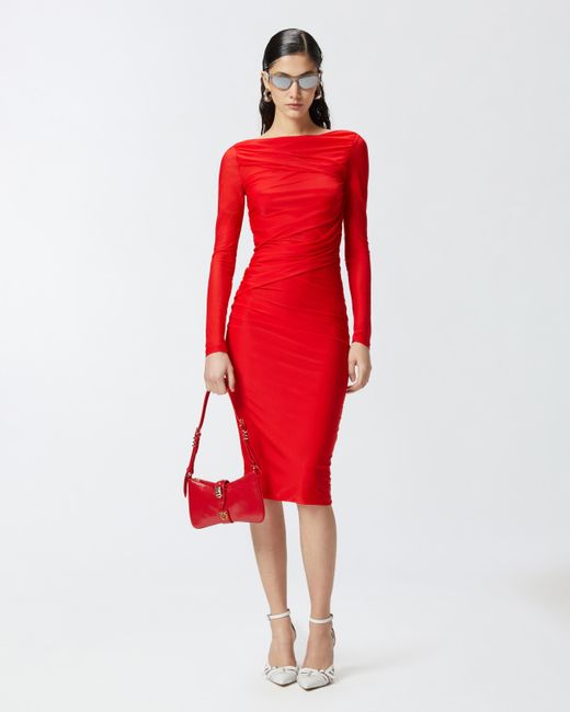 Abito Longuette Aderente di Pinko in Red