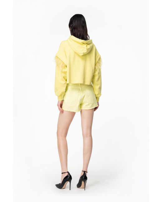 Pinko Yellow Cotton Bull Shorts