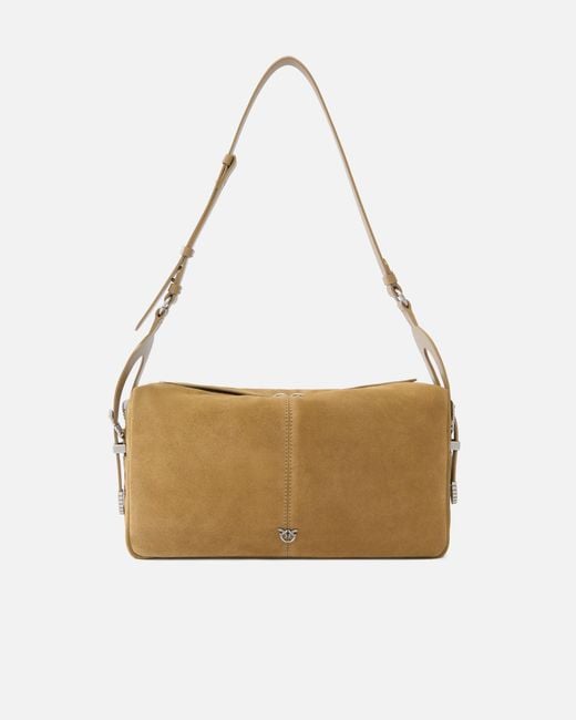 Pinko White Keeper Bag Medium Shoulder Bag