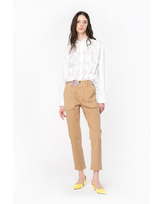 Pinko Natural Cotton Bull Chino-style Jeans